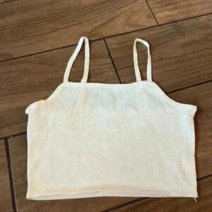 Lane 201 cream knit tank medium